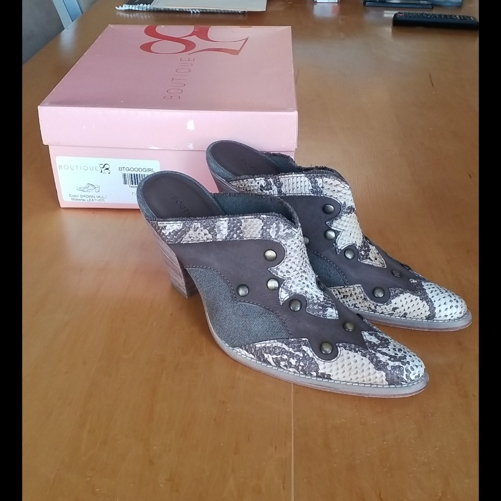 Boutique 58 leather mules